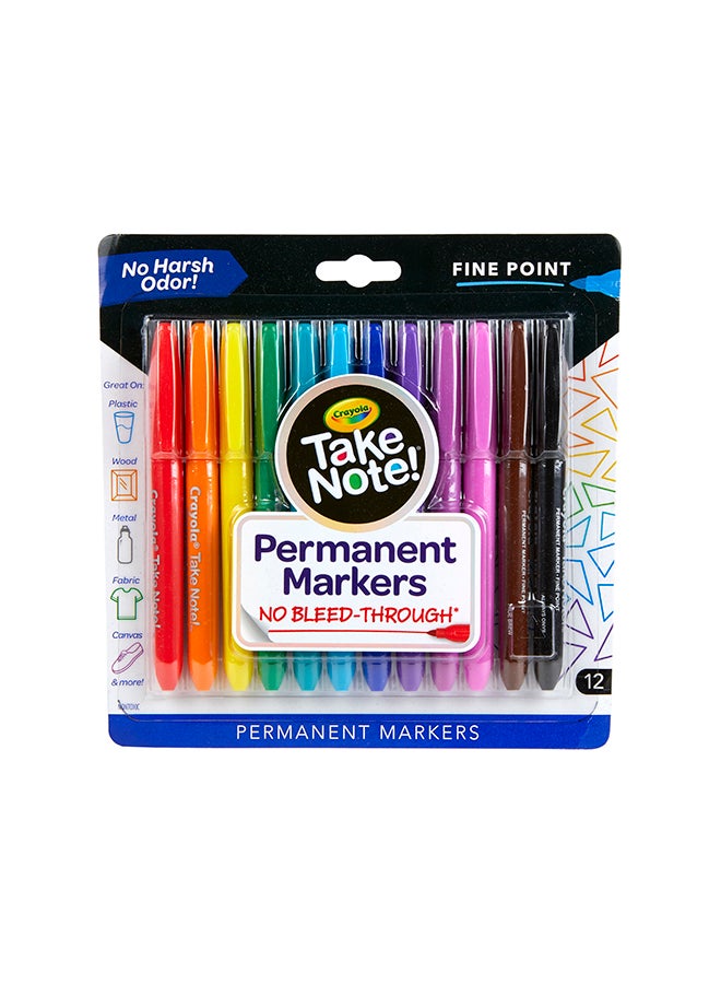 Crayola 12 قلم تحديد دائم قائم على الماء - Image 2