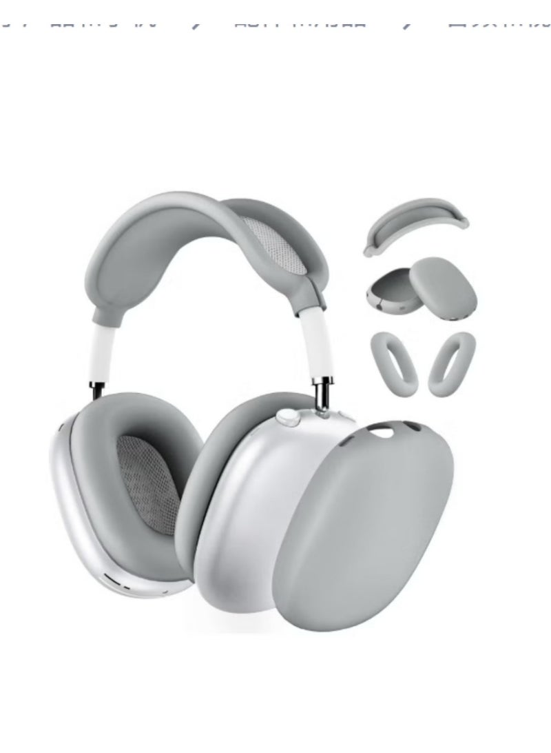 BEILINGDUN Silicone Cases Suitable for Apple AirPods Max 3-in-1 Headphones Anti-Scratch Ear Cups Cover Headband Cover and Ear Pad Protector Case Skin Accessories (Grey) - Image 1