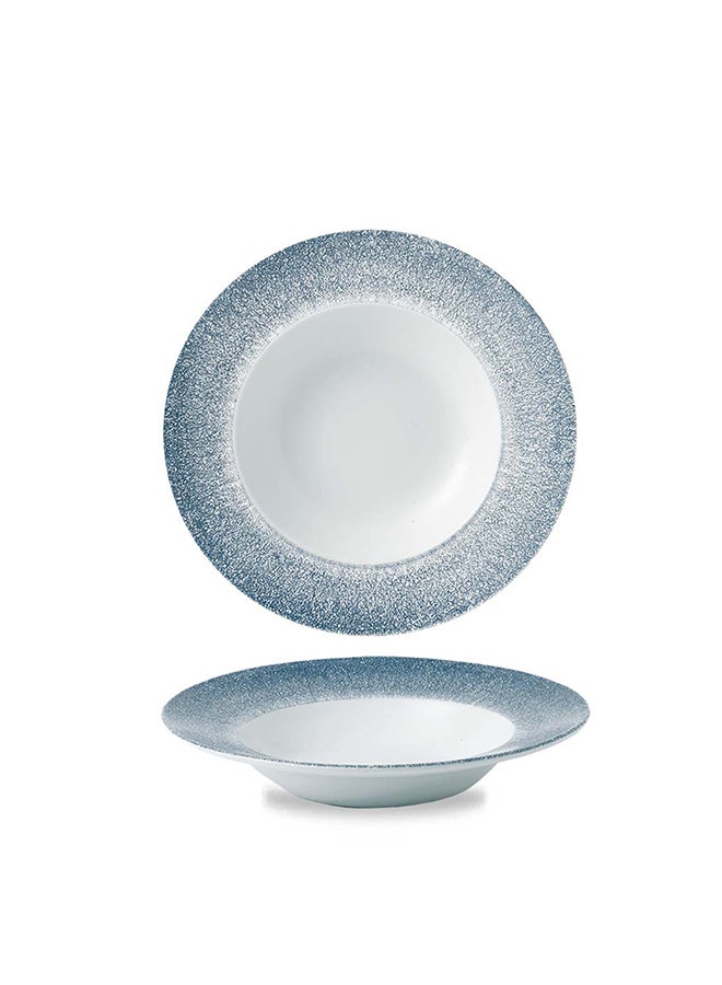 Raku Topaz Blue Profile Wide Rim Bowl Med 24 Cm Bo