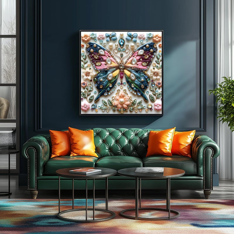 MINIWAN Butterfly Jigsaw Puzzles for Adults 500 Pieces Colorful Crystal Flower Puzzles Beautiful Diamond Art Puzzle Difficult Unique Family Challenging Games Gift for Teens Adults Puzzle (20"x20") - Image 4