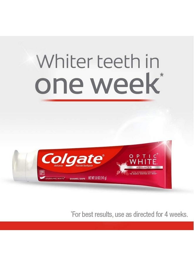 Colgate Optic White Advanced Teeth Whitening Toothpaste Sparkling White (4.2 Oz. 5 Pk.) 21 Oz  - Image 2