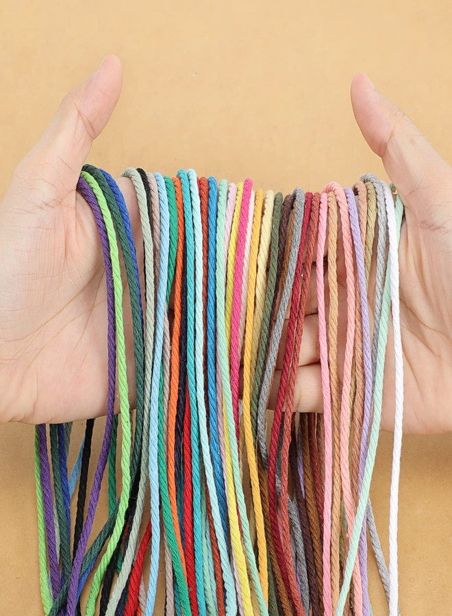 HOMEBOBO Macrame Cord 4mm x 109Yards (328Feet), Natural Cotton Macrame Rope - 4 Strands Twisted Macrame Cotton Cord for Wall Hanging, Plant Hangers, Crafts, Gift Wrapping and Wedding Decorations, Beige - Image 5