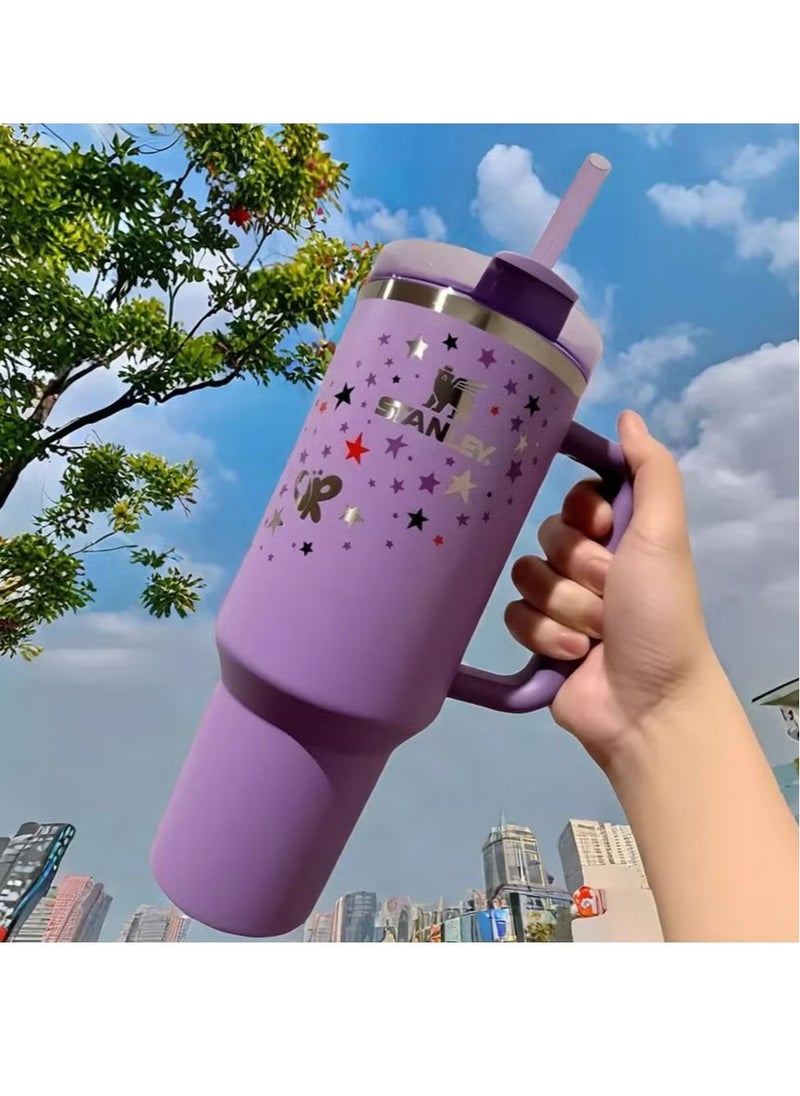 Stanley - 40oz Quencher H2.0 Flowstate Tumbler – Olivia-Inspired Limited Edition Hydration Cup, Premium Stainless Steel Vacuum Insulated Travel Mug with Handle, Leak-Proof Lid & Reusable Straw – Keeps Drinks Hot or Cold for Hours -- Stylish Gift for Fans & Fitness Enthusiasts - Image 1