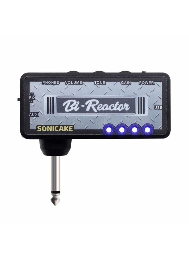 SONICAKE Bi-Reactor Plug-In USB Chargable Portable Pocket Guitar Headphone Amp US Style High Gain Tone with Delay Carry-On Bedroom Effects - Image 1