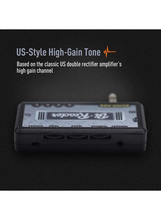 SONICAKE Bi-Reactor Plug-In USB Chargable Portable Pocket Guitar Headphone Amp US Style High Gain Tone with Delay Carry-On Bedroom Effects - Image 2
