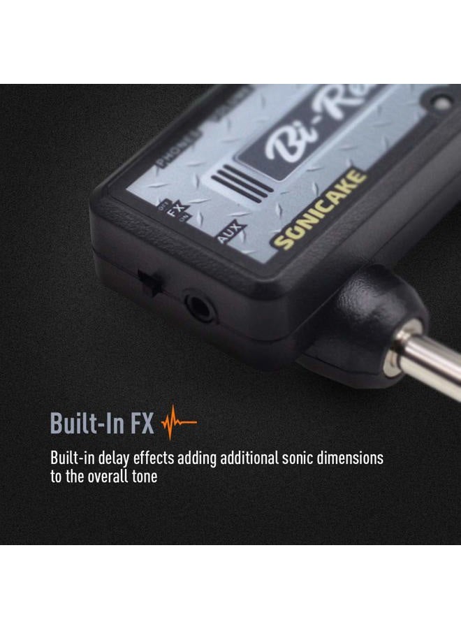 SONICAKE Bi-Reactor Plug-In USB Chargable Portable Pocket Guitar Headphone Amp US Style High Gain Tone with Delay Carry-On Bedroom Effects - Image 3