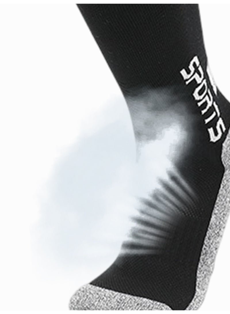 (3 أزواج) جوارب ضاغطة طويلة للجنسين مضادة للروائح | مضادة للبكتيريا، مانعة للانزلاق، تصل إلى الركبة، جيدة التهوية، مناسبة للجري وكرة القدم، معدات رياضية عالية الأداء - Image 4