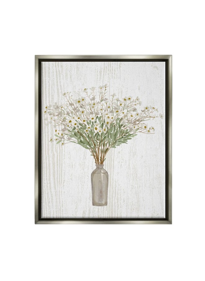 Stupell Industries - Stupell Industries Country Wildflower Blooms Arrangement Rustic Plank Pattern Floating Framed Wall Art, Design By Ziwei Li - Image 1