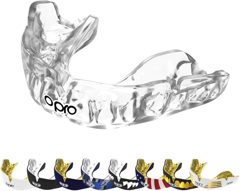 Nan OPRO New Instant Custom-Fit Mouth Guard, Dentist Mouthguard, Revolutionary Fitting Technology for Ultimate Comfort, Protection and Fit, Gum Shield for Football, Wrestling, Boxing (Clear, Adult) - Image 1