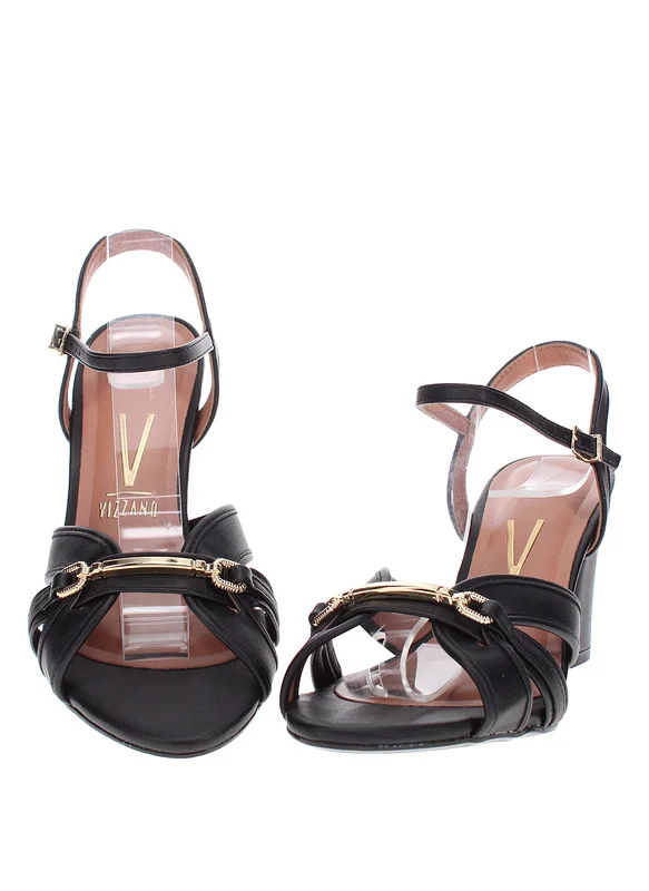 VIZZANO Mid Heels Sandals for Women – Sling Back Heel Sandals for Girls with Ankle Strap