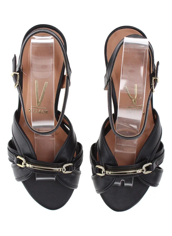 VIZZANO Mid Heels Sandals for Women – Sling Back Heel Sandals for Girls with Ankle Strap