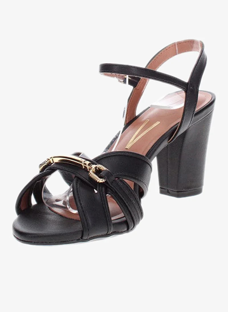 فيزانو صنادل بكعب متوسط للنساء - صنادل بكعب مفتوح من الخلف للبنات مع رباط للكاحل