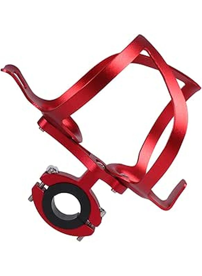 Red Aluminum Alloy Bike Water Bottle Holder For Mountain Cycling Hydration - Image 1