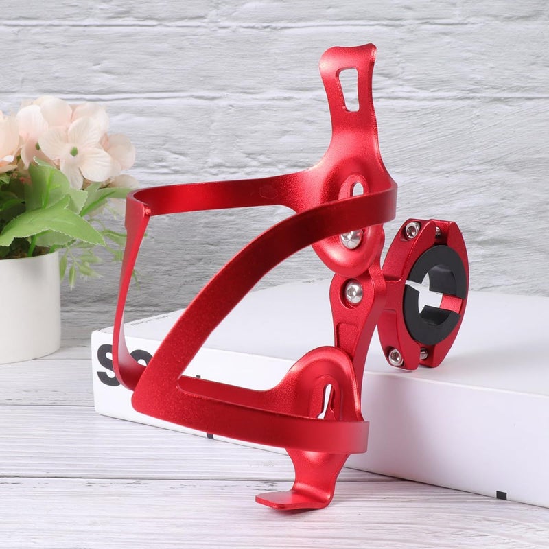 Red Aluminum Alloy Bike Water Bottle Holder For Mountain Cycling Hydration - Image 5