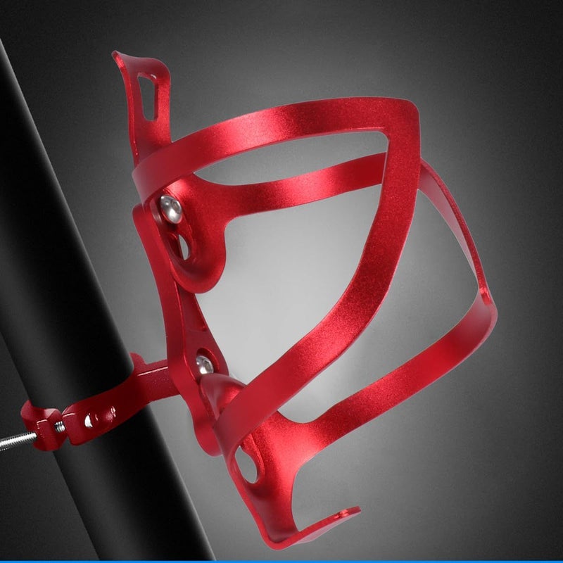 Red Aluminum Alloy Bike Water Bottle Holder For Mountain Cycling Hydration - Image 4