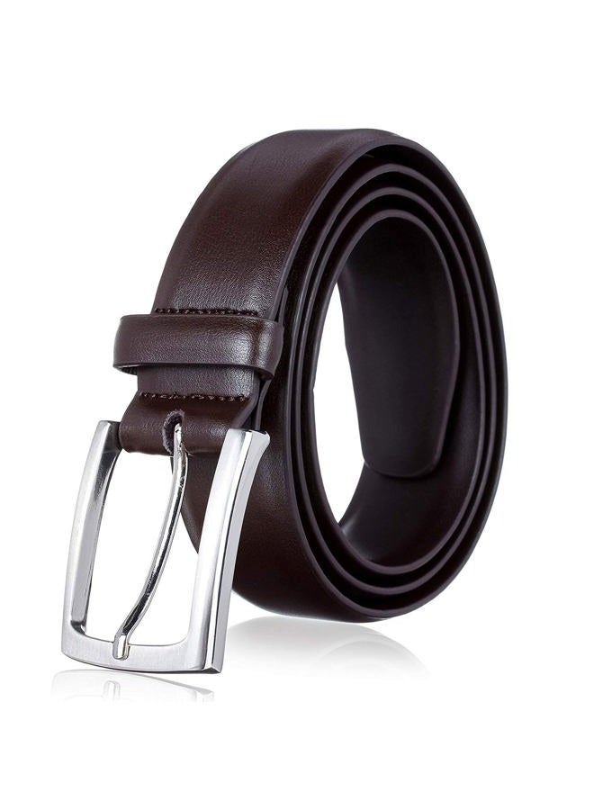 KM Legend Men's Genuine Leather Dress Belts Made with Premium Quality - Classic and Fashion Design for Work Business and Casual, Everyday Brown, 36 - Image 1