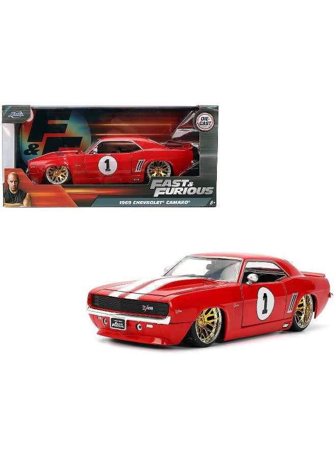 Jada Fast & Furious 1969 Chevrolet Camaro Die-cast Car (1:24, Red) - Image 1