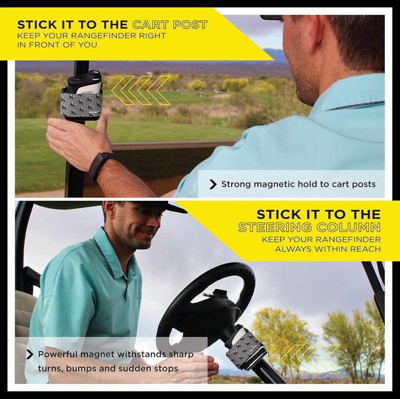 Stick It Magnetic Rangefinder Strap | Strong Magnet Securely Holds to Golf Carts and Golf Clubs for Easy Access | Slim, Form Fitting, Size Adjustable - Image 3
