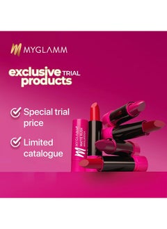 MyGlamm Matte Rush Mini Lipstick - Tipsy In Tuscany (Wine Shade) | Exclusive Trial Products At Special Price | Moisturising, High Colour Payoff, Long Lasting Bullet Lipstick|2.5G  - Image 3