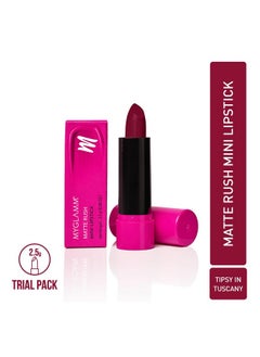 MyGlamm Matte Rush Mini Lipstick - Tipsy In Tuscany (Wine Shade) | Exclusive Trial Products At Special Price | Moisturising, High Colour Payoff, Long Lasting Bullet Lipstick|2.5G  - Image 2