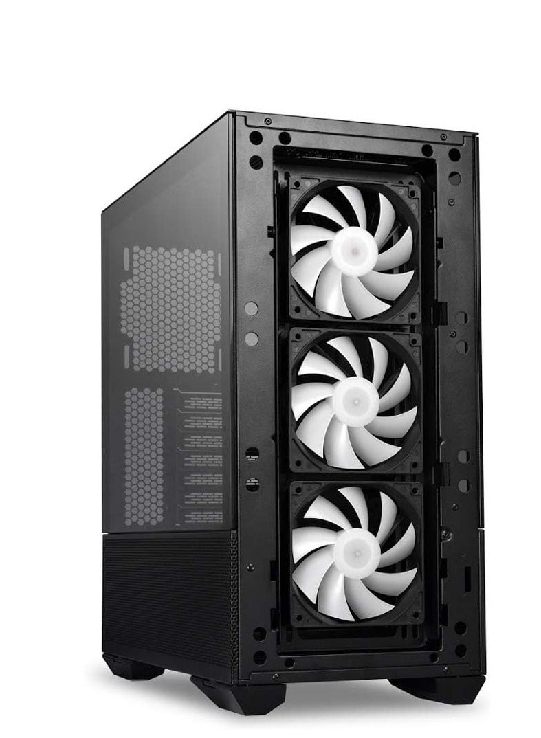 ليان لي صندوق كمبيوتر من ليان لي لانكول 2 الزجاج المقوى بالفضاء اللوني ار جي بي 3 مراوح دبليو ام مثبتة مسبقا لوحة امامية شبكية لوحين المقسى جاهزة للتبريد بالماءلانكول شبكة اسود II سوداء - نوع C - - - - - Image 4