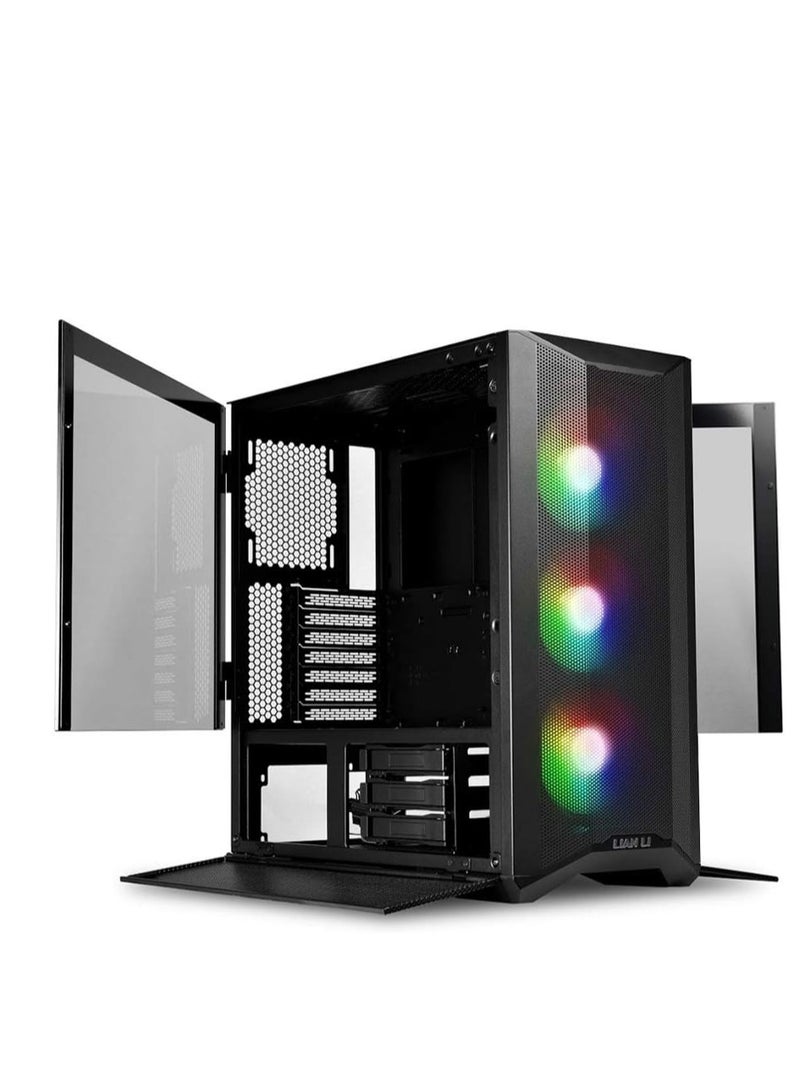 ليان لي صندوق كمبيوتر من ليان لي لانكول 2 الزجاج المقوى بالفضاء اللوني ار جي بي 3 مراوح دبليو ام مثبتة مسبقا لوحة امامية شبكية لوحين المقسى جاهزة للتبريد بالماءلانكول شبكة اسود II سوداء - نوع C - - - - - Image 2