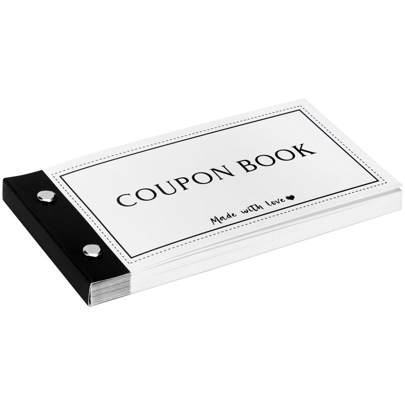JULEASEL Personalized Coupon Book, 30 Blank Coupon Cards for All Occasions, Valentines Day Gifts for Him Her, Unique Anniversary Birthday Gifts for Boyfriend Girlfriend, Valentines Gift for Husband, Wife - Image 1