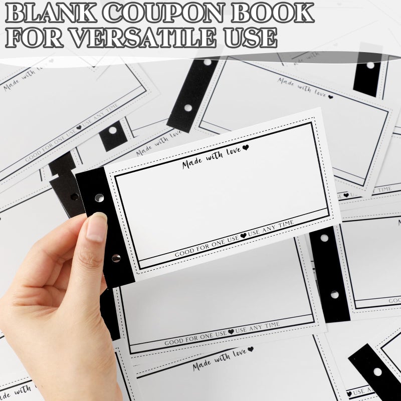 JULEASEL Personalized Coupon Book, 30 Blank Coupon Cards for All Occasions, Valentines Day Gifts for Him Her, Unique Anniversary Birthday Gifts for Boyfriend Girlfriend, Valentines Gift for Husband, Wife - Image 2