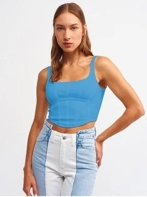 Dilvin 3793 Corset Top-Sax
