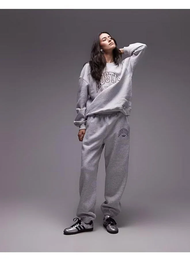 TOPSHOP Graphic Austin Cuffed Sweatpants