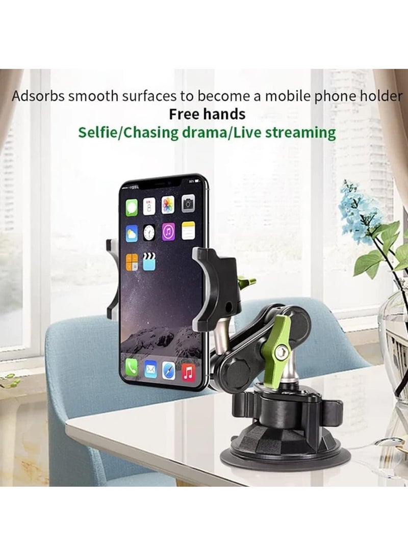 Universal Ball Head Arm for Phone, 360° Rotating Car Phone Holder Mount, Suction Cup Car Windshield Phone Holder, Strong Suction Cell Phone Mount for All Phones. (Without Remote Control) - Image 4