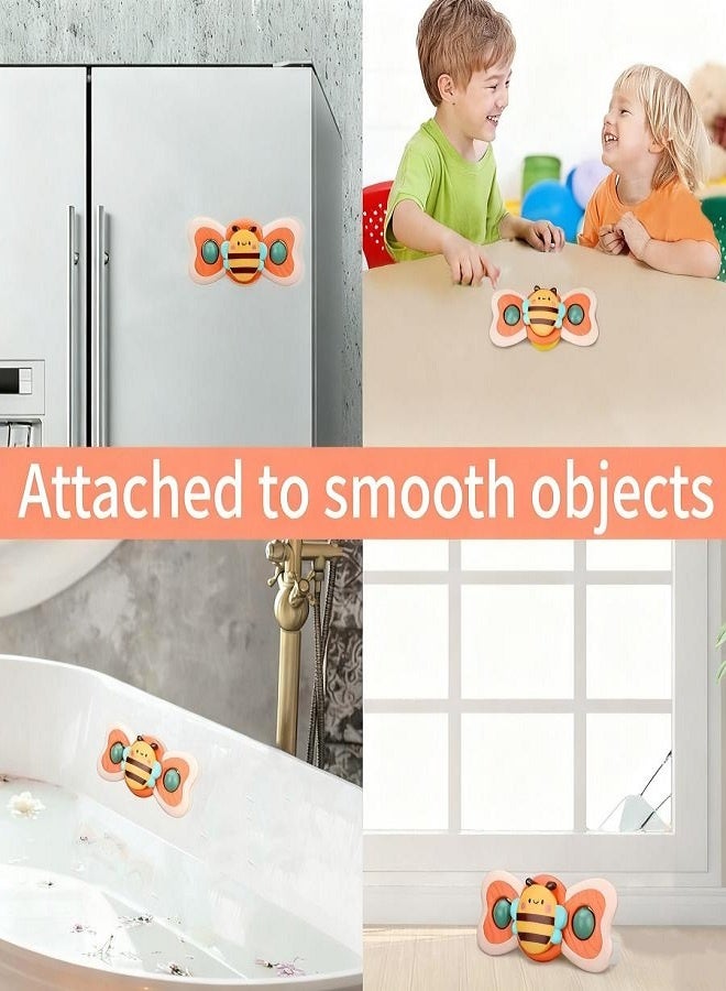 Spinning Sensory Learning Toys for Toddlers 1-3, Baby 6-12-18 Months Suction Cup Spinner Toy,Baby Bathtub Bath Toys, Birthday Gifts for 1 Year Old and 2 Year Old Boys and Girls - Image 4