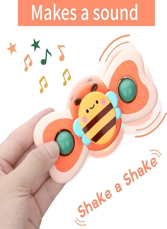 Spinning Sensory Learning Toys for Toddlers 1-3, Baby 6-12-18 Months Suction Cup Spinner Toy,Baby Bathtub Bath Toys, Birthday Gifts for 1 Year Old and 2 Year Old Boys and Girls - Image 1