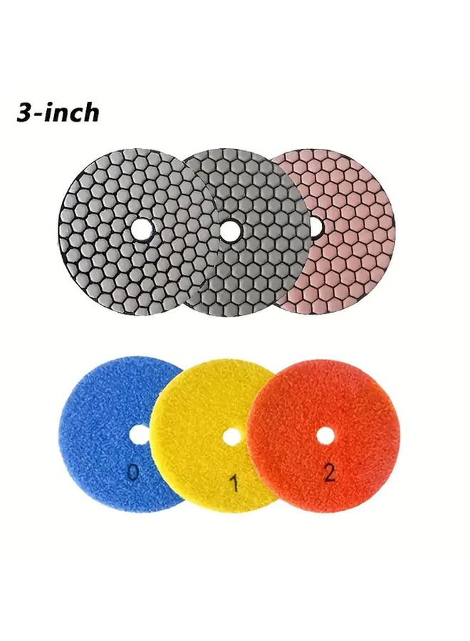 3Pcs Diamond Grinding Discs 80mm for Stone Marble Granite Tile Polishing - Image 3