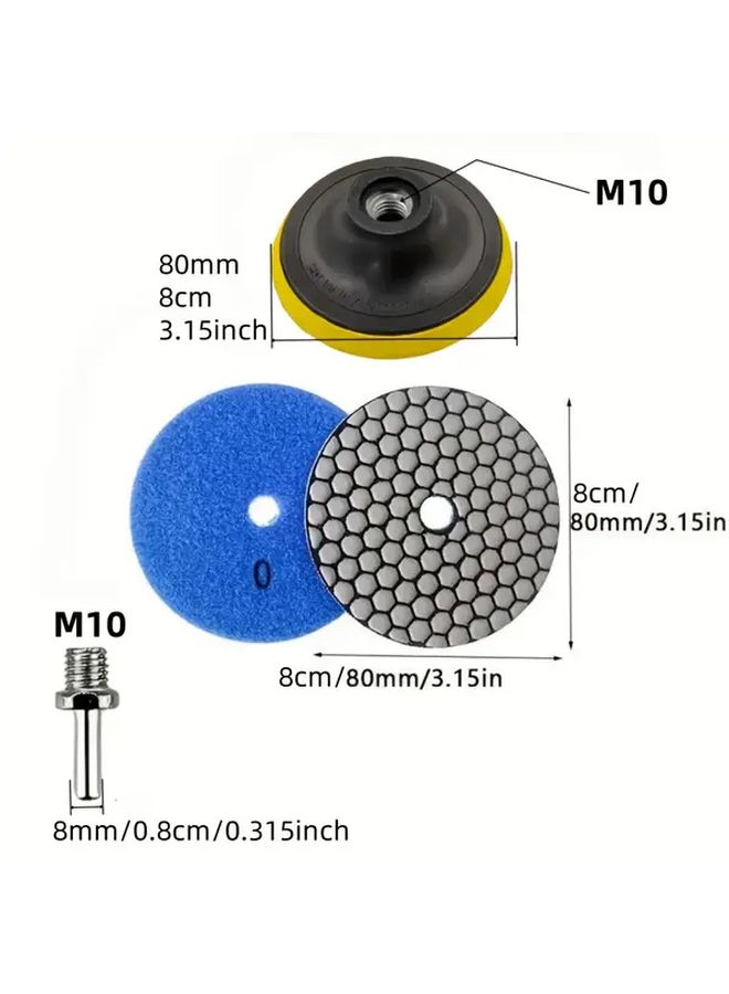 3Pcs Diamond Grinding Discs 80mm for Stone Marble Granite Tile Polishing - Image 2