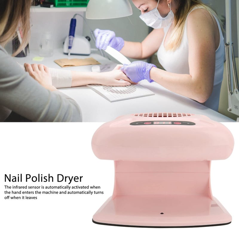 Heayzoki Portable Nail Dryer for Regular Polish, 300W Nail Fan Dryer Blower with Hot and Cool Air Infrared Sensor, Nail Air Fan Blower Manicure Tool - Image 4