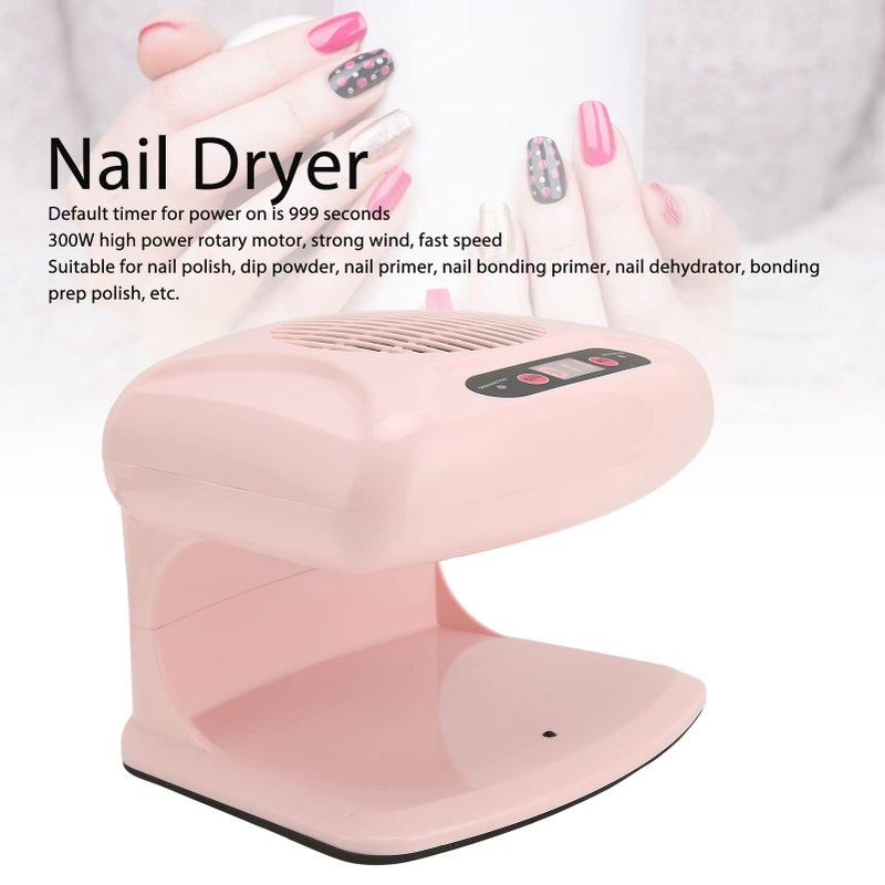 Heayzoki Portable Nail Dryer for Regular Polish, 300W Nail Fan Dryer Blower with Hot and Cool Air Infrared Sensor, Nail Air Fan Blower Manicure Tool - Image 3