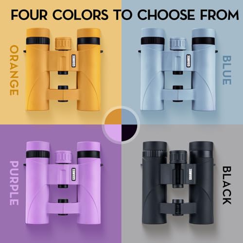 GUANIEE 10x25 Binoculars for Kids Mini Pocket Compact Binoculars Waterproof Small Binocular for Bird Watching Travel Stargazing Outdoor Sports Purple - Image 5