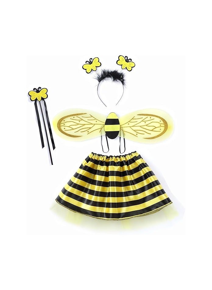 Princess Girls Dress Up Trunk Clothes for Kids Toddler Pretend Play Ladybug Bee Butterfly Costume - Image 1