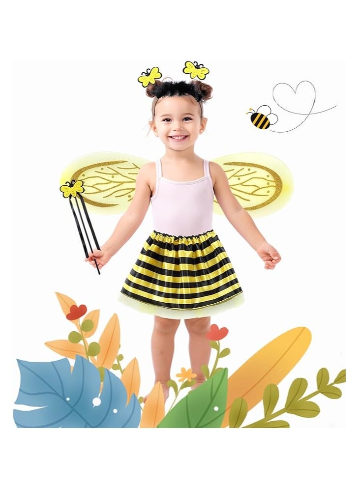 Princess Girls Dress Up Trunk Clothes for Kids Toddler Pretend Play Ladybug Bee Butterfly Costume - Image 2