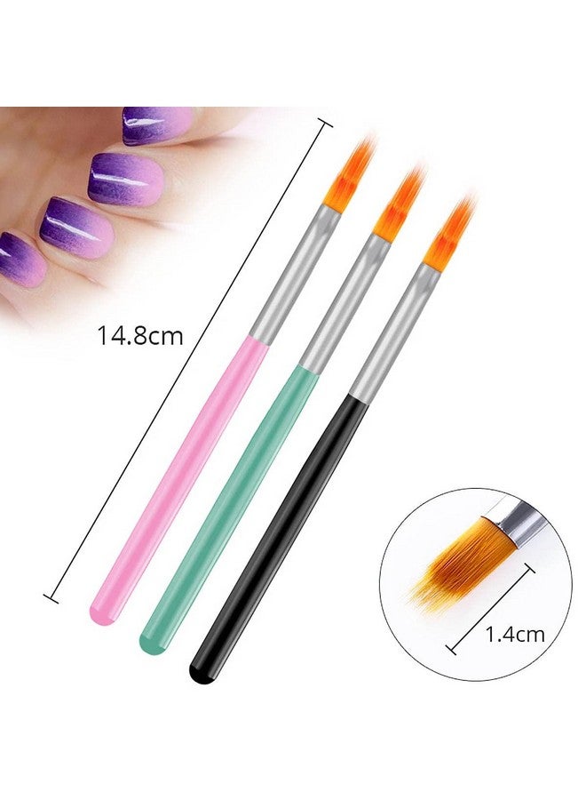 DANNEASY 6Pcs Ombre Nail Brush Set UV Gel Nail Gradient Brush Nail Art Pens Acrylic Nail Art Brush Manicure DIY&Salon Tools - Image 2