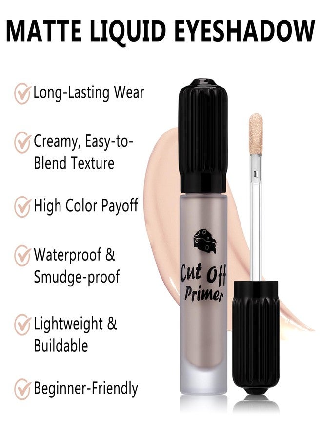 Jutqut Matte Liquid Eyeshadow, Long-Lasting Waterproof Liquid Eye shadow, High-pigment Buildable & Blendable Cream Eye Makeup, 03 Mauve Purple - Image 3