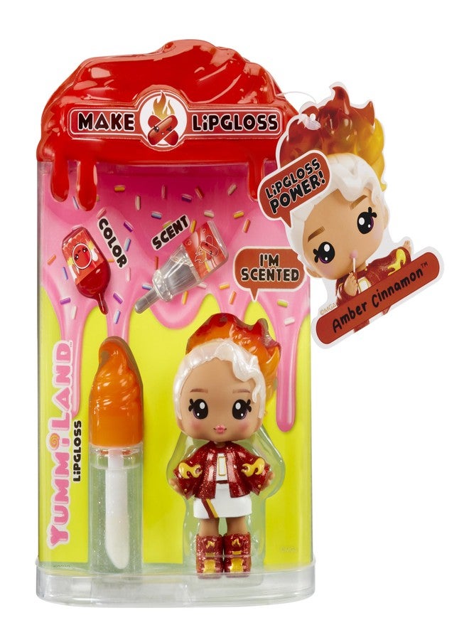 Yummiland Lip Gloss Doll - Amber Cinnamon, with DIY Lip Gloss Kit, Ages 4+ - Image 1