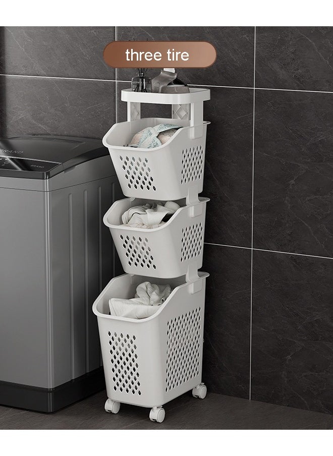 NKX - Modern 3 Layer Storage Organizer with Wheels And Storage Table - Image 1