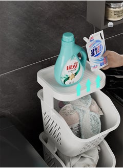 NKX Modern 3 Layer Storage Organizer with Wheels And Storage Table  - Image 2