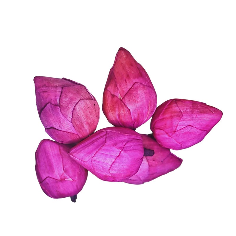 JOYNAGAR JOYNAGAR Sola Wood Lotus Flower Buds Artificial Flowers for Craft Home Decor Weeding Festival etc 6CM Pink  - Image 1