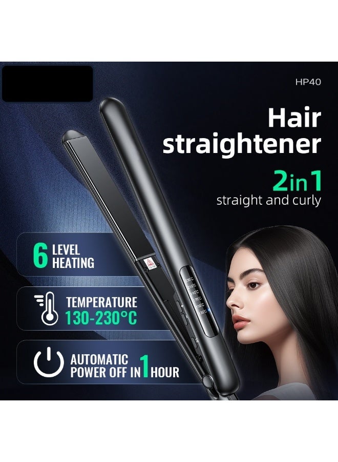 هوكو مكواة شعر احترافية hoco HP40 – 2 في 1 لفرد وتجعيد الشعر – تسخين سريع مع 6 مستويات ضبط – شاشة LED رقمية – سلك دوّار 360°- لون اسود - Image 4