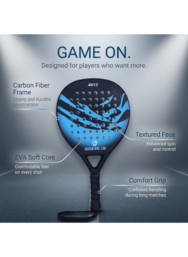 Adventure Lab Carbon Fiber Padel Racquet with EVA Memory Foam Core & Grit Face | Lightweight Professional Paddle Tennis Racket for Men & Women | Includes Carry Bag | High Control & Power Performance - Image 5