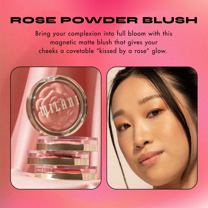 Milani Rose Powder Blush - Blossomtime Rose (0.6 Ounce) Cruelty-Free Blush - Shape, Contour & Highlight Face with Matte or Shimmery Color - Image 5