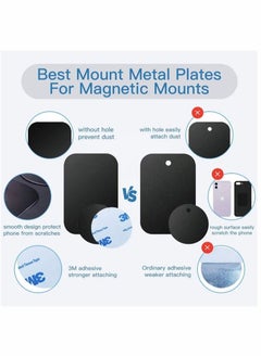 Generic Universal Metal Plate Replacement Magnet Plate Car Kit for Magnetic Car Phone Metal Plate 6 Rectangle and 6 Round  - Image 5